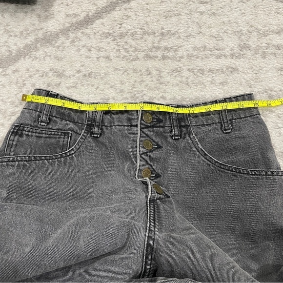 Guess by Georges Marciano Vintage Black Distressed Button Fly Tapered Leg Jeans - Picture 10 of 12